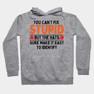 you can't fix stupid but the hats sure make it easy to identify Hoodie